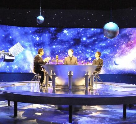 creative led display application TV station